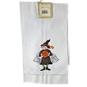 Tabatha Halloween Embroidered Hand Towel Witch C&F Home New w Tags
